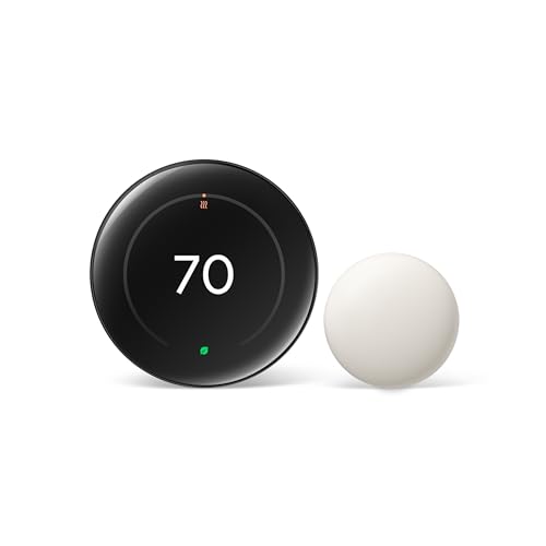 Google Nest Learning Thermostat (4th Gen) with Nest Temperature Sensor (2nd Gen) - Energy Saving Smart Thermostat with Adaptive Eco - Works with Alexa and Google Home App - Polished Silver