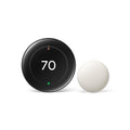 Google Nest Learning Thermostat (4th Gen) with Nest Temperature Sensor (2nd Gen) - Energy Saving Smart Thermostat with Adaptive Eco - Works with Alexa and Google Home App - Polished Silver