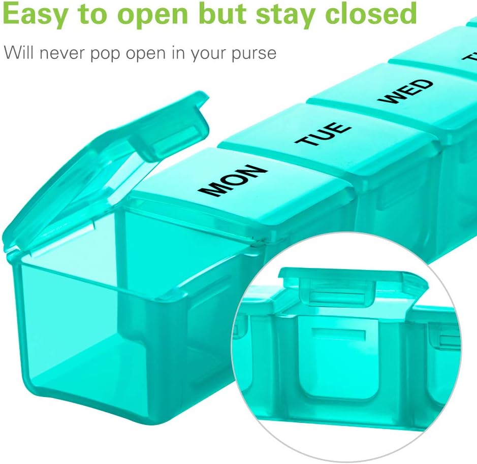 BUG HULL Pill Organizer Large 2 Pack Travel Weekly F550