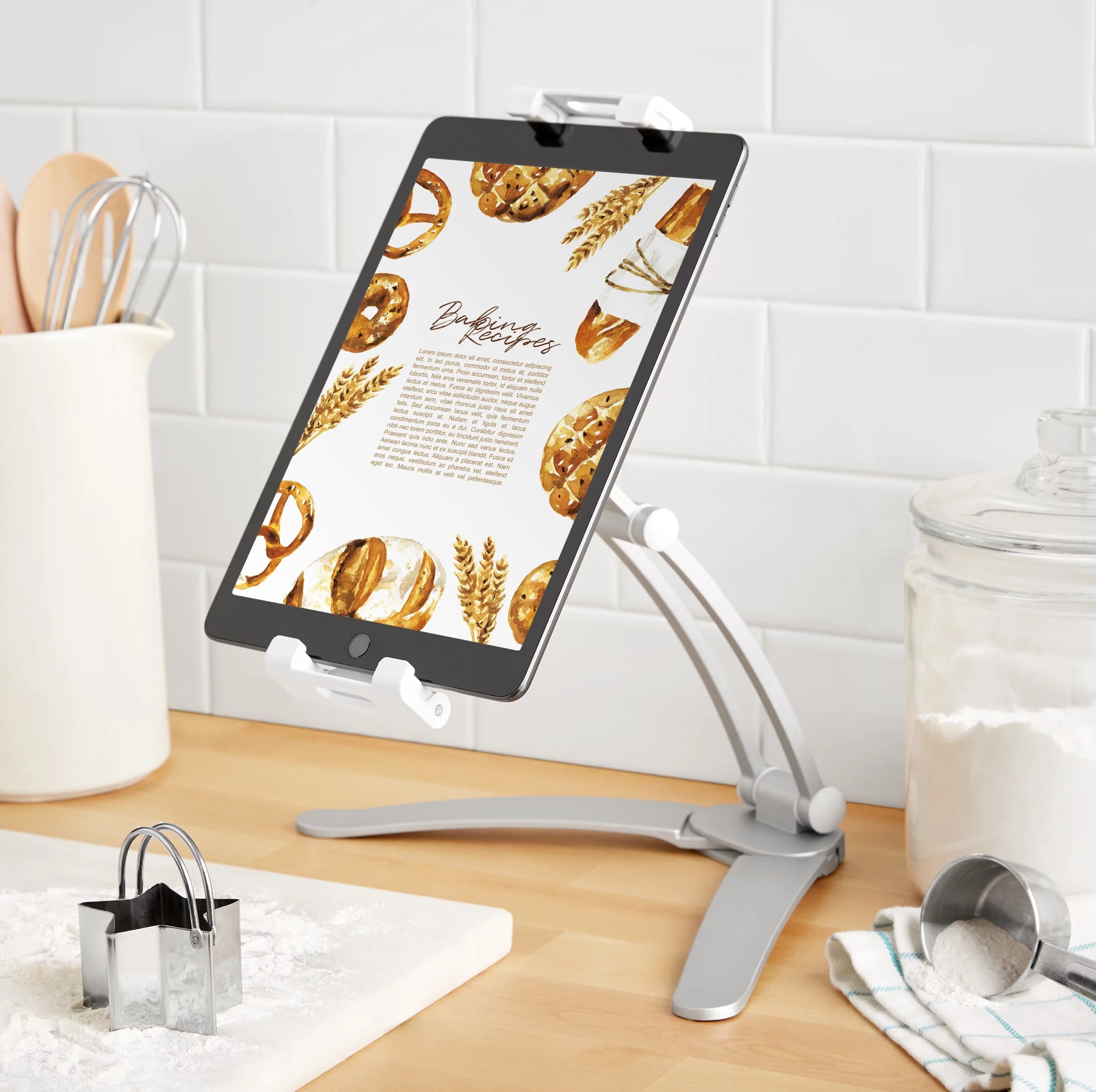 onn. 2-in-1 Tablet Stand for 5.5''-12.9'' Devices, 360º Rotation O4136