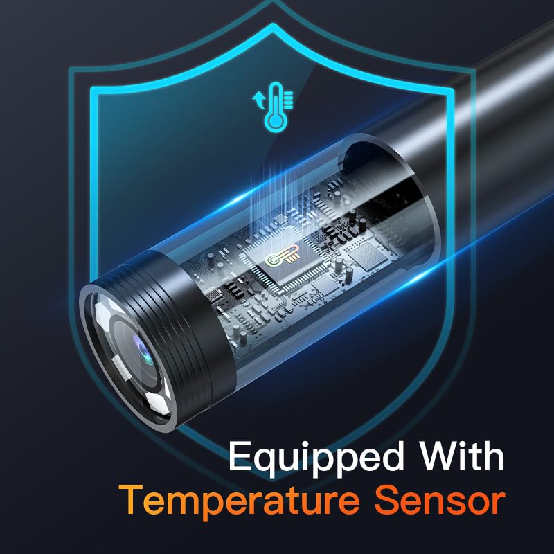 Borescope Inspection Camera with Light, 4.3 inch IPS Screen, IP67 Waterproof F27071