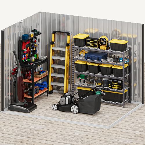 DWVO 6x4ft Metal Storage Shed for Outdoors, Dark Gray T6985