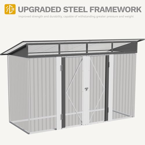 DWVO 6x4ft Metal Storage Shed for Outdoors, Dark Gray T6985