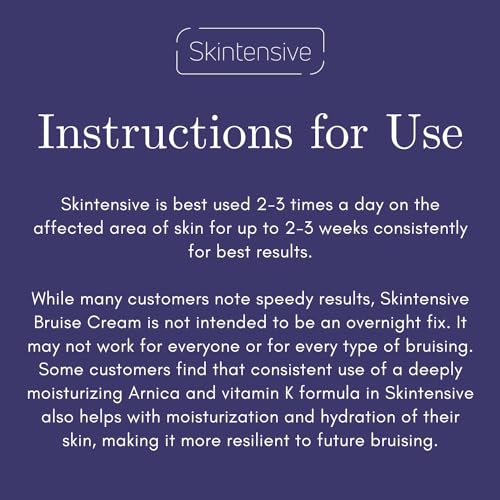 SKINTENSIVE Arnica Bruise Cream for Thin Skin, Vitamin K C and E, 4 Oz H87555