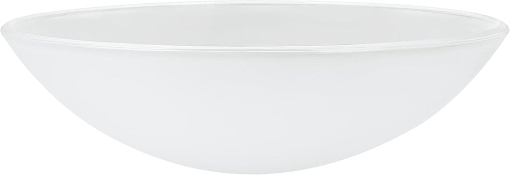 Aspen Creative 23084-01A, Flush/Semi-Flush Mount Frosted Glass Shade, 1/2" Center Hole, 14-7/8" Diameter x 4-1/2" Height