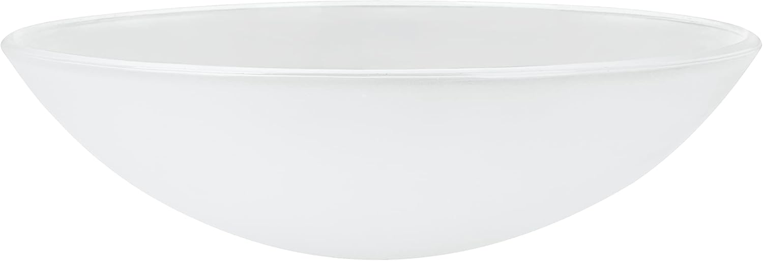 Aspen Creative 23084-01A, Flush/Semi-Flush Mount Frosted Glass Shade, 1/2" Center Hole, 14-7/8" Diameter x 4-1/2" Height