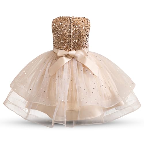 TTYAOVO Flower Girl Dress Princess Birthday Party Wedding Gown P339