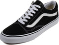 Vans Unisex Old Skool Classic Skate Shoes (12 B(M) US Women / 10.5 D(M) US Men, (Suede) Black/White)