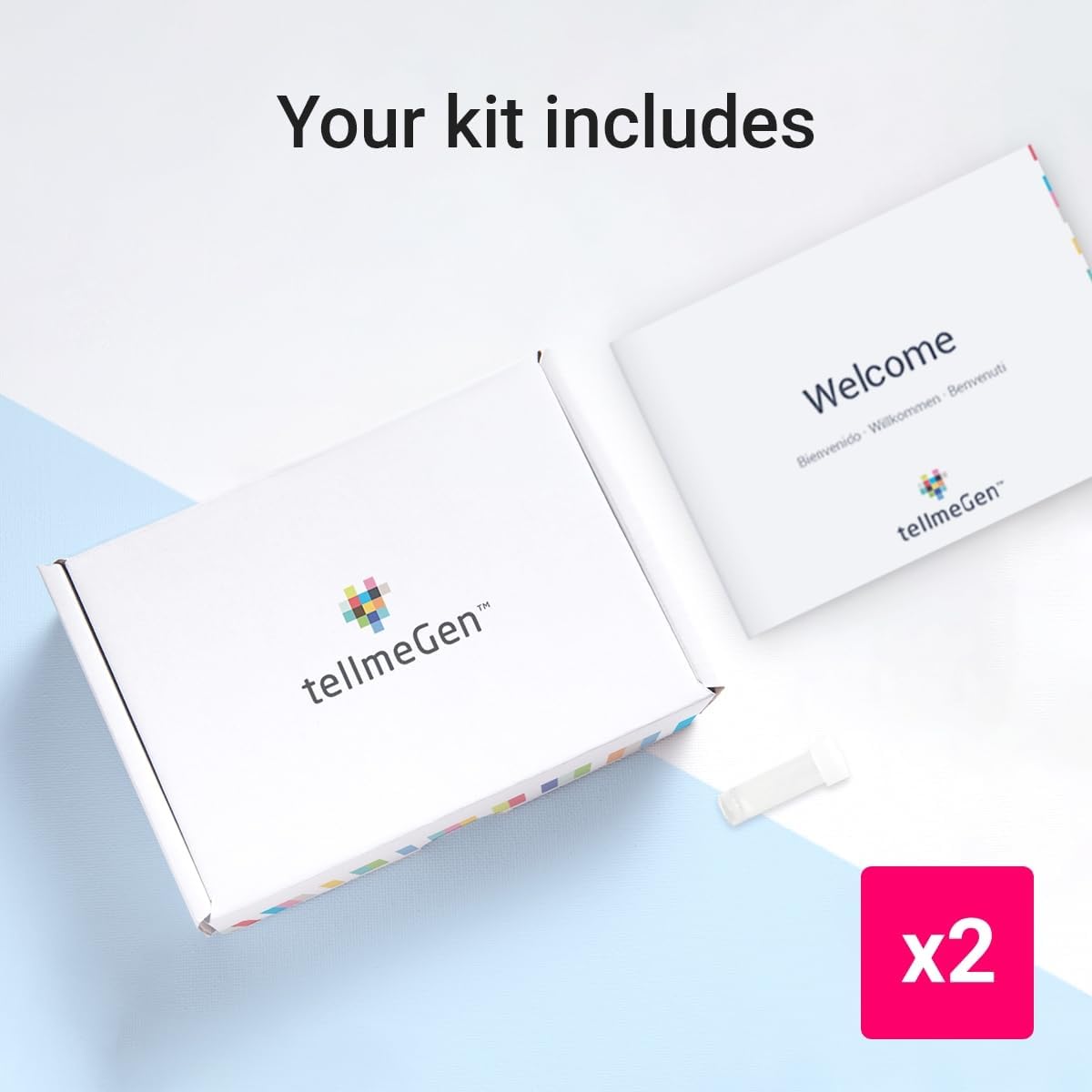 tellmeGen DNA Test Advanced Duo - 2 DNA Tests for Couple Genetic Testing X138
