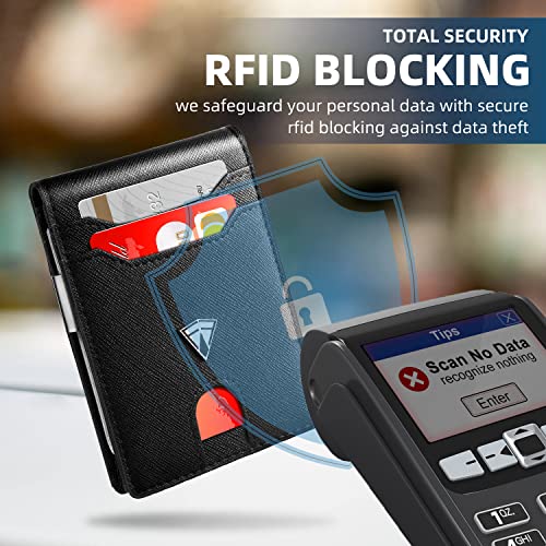 Slim RFID Blocking Bifold Wallet for Men with Money Clip J963027