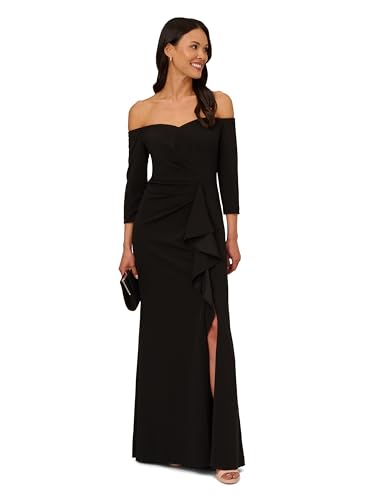 Adrianna Papell Women's Off Shoulder Crepe Gown W646763