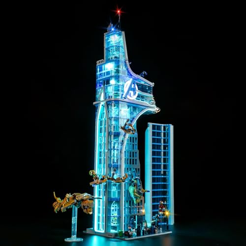 LED Light Kit Compatible with Lego Avengers Tower 76269, DIY Creative Lighting Set Accessories Compatible with Lego 76269 Building Set (Lights Only, No Models)