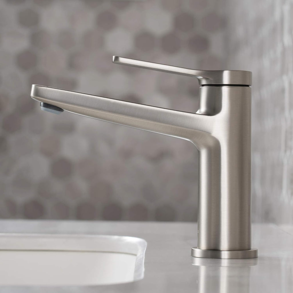 KRAUS Indy Single Handle Basin Bathroom Faucet, Spot Free Stainless Steel T51908