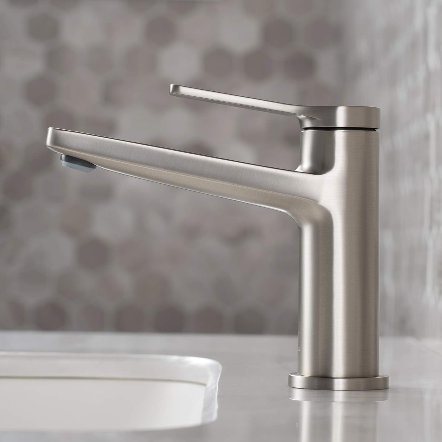 KRAUS Indy Single Handle Basin Bathroom Faucet, Spot Free Stainless Steel T51908