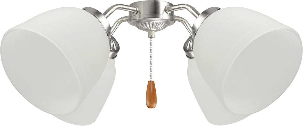 Aspen Creative Transitional Frosted Ceiling Fan Replacement Glass Shade, 4 Pack S5548
