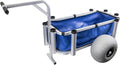 Outdoor Heavy Duty Aluminum Fishing Cart/Beach Cart with Large Wheels for Fishing, Camping, 35"x 16" basket, Anti-Corrosion, Heavy Duty