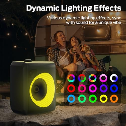 Monster Musicbox Bluetooth Speaker, 60W Portable Wireless with RGB Lighting J3290