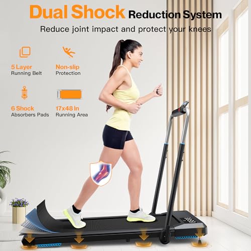 Walking Pad Under Desk Treadmill with Incline, Portable with App & Remote Control H7362