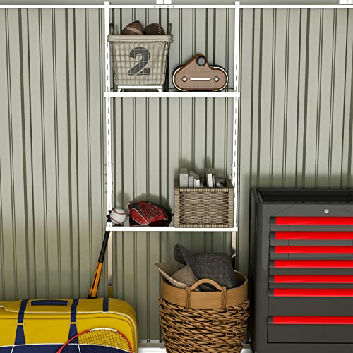 Patiowell 3 x 3 FT Outdoor Storage Shed with Sloping Roof, Grey F27529
