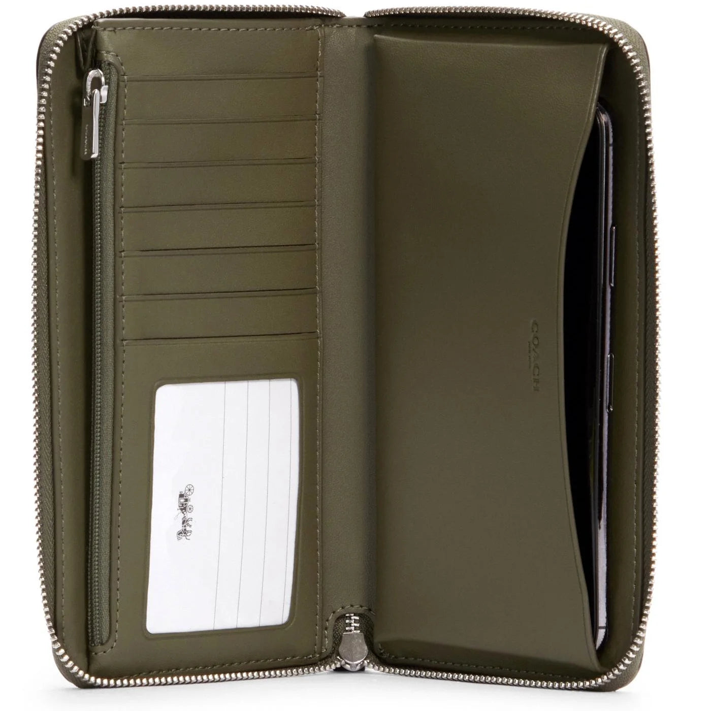 Coach Women's Pebbled Leather Dempsey Large Phone Wallet Q709385