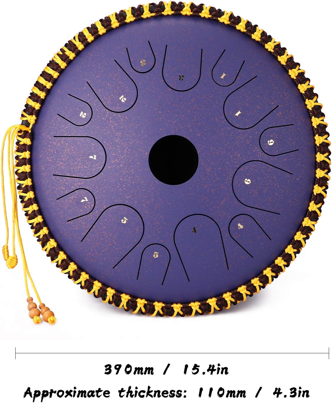 14 inch Carbon Steel Tongue Drum C-Key with Drumsticks V748