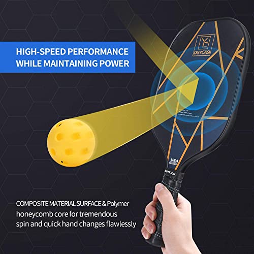 YC DGYCASI Graphite Pickleball Paddles Set of 2 with Carry Bag D555
