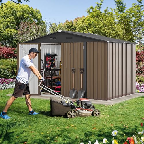 DWVO 6x4ft Metal Storage Shed for Outdoors, Dark Gray T6985