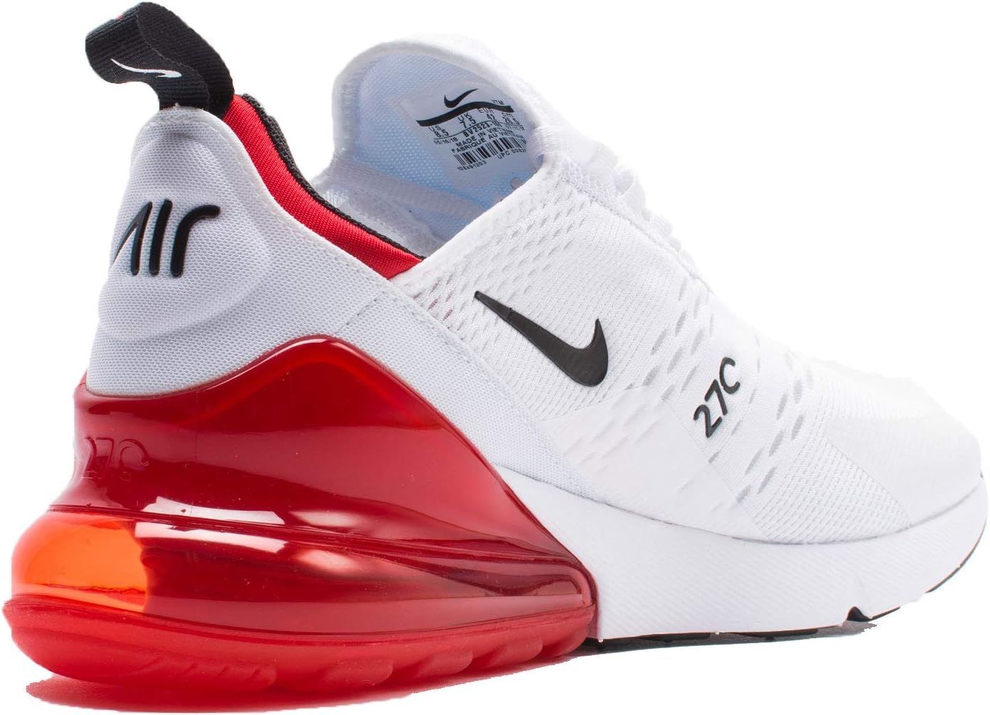 NIKE Air Max 270 Men's Basketball Shoes White/Black/University Red S3460