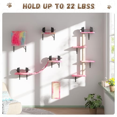 COZIWOW Wall Mounted Cat Shelves and Perches, Set of 5 (Grey) Y44261