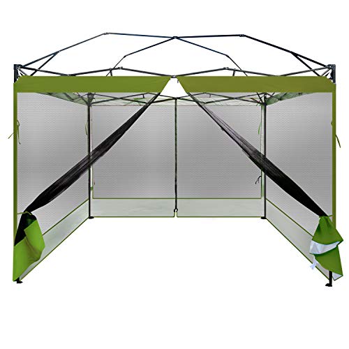 Leader Accessories Mesh Screen Zippered Wall Panels for 10' x 10' Canopy, Beige U489