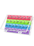 Large Monthly Pill Organizer 28 Day Medication Organizer Storage by Week,Extra Large Compartments Dust-Proof Pill Case Medication Reminder Travel Container for Vitamins/Fish Oil/Supplements