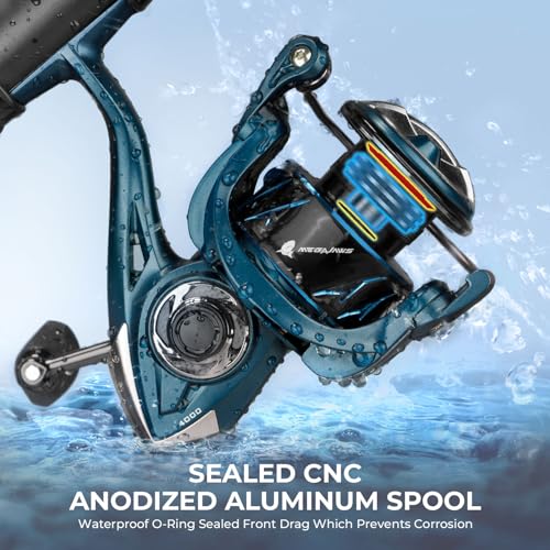 KastKing MegaJaws Spinning Fishing Reel, 39.5LBS Max Drag, Saltwater Freshwater Z836526