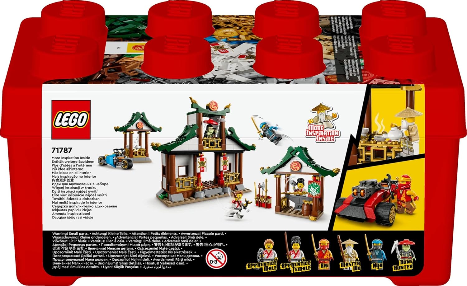 LEGO NINJAGO Creative Ninja Brick Box 71787 Toy Storage Building Set for Kids 5+ W4451