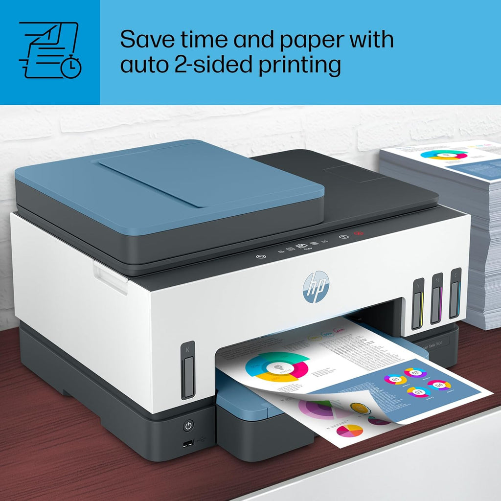 HP Smart Tank 7602 Wireless All-in-One Ink Tank Printer with 2 Years of Ink Included H750