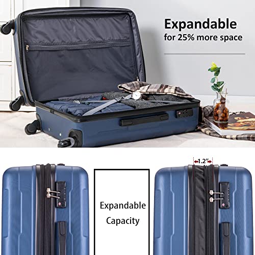 Merax Expandable Spinner Luggage Set 2-Piece, ABS Hard Shell with TSA Lock, 20in+28in, Green R6444