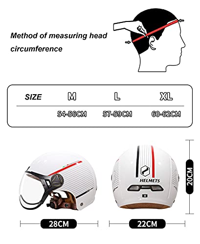 Retro Half Helmet DOT Approved Motorcycle Open Face Helmet M783