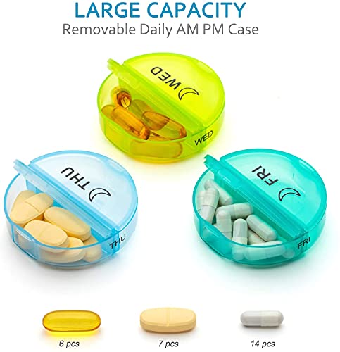 Yaklim Monthly Pill Organizer 2 Times A Day XL 28 Day Pill Box C181