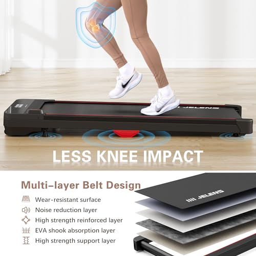 Walking Pad Under Desk Treadmill 2.5HP Portable with Remote Control V699