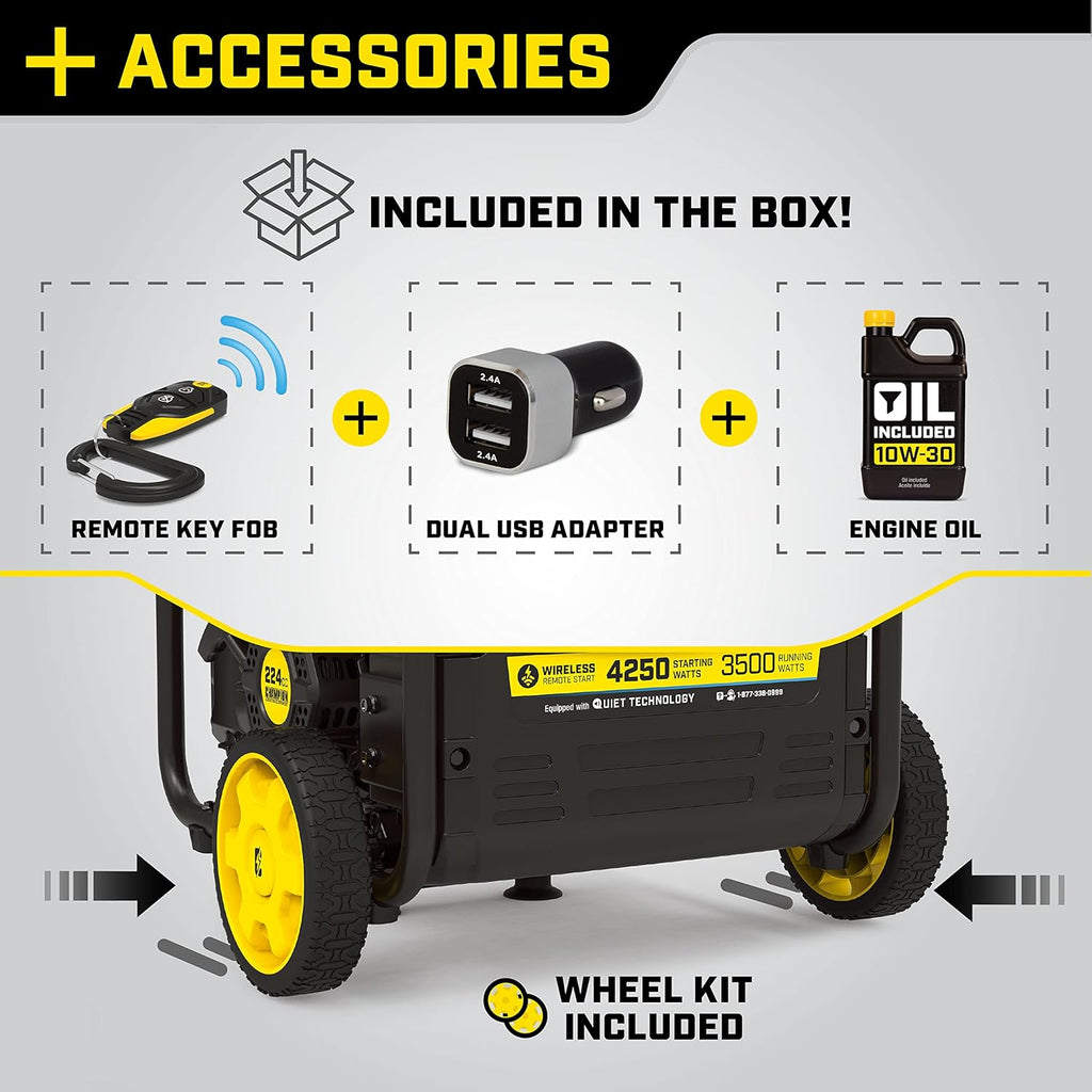 Champion Power Equipment 4250-Watt Wireless Remote Start Inverter Generator M30081
