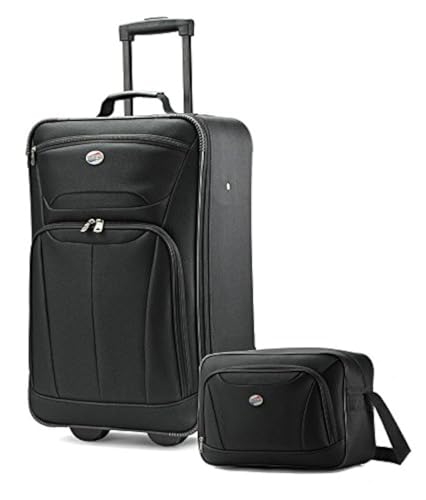 American Tourister Fieldbrook Ii Softside Upright Luggage, Black, 2-Piece Set (tote/21)