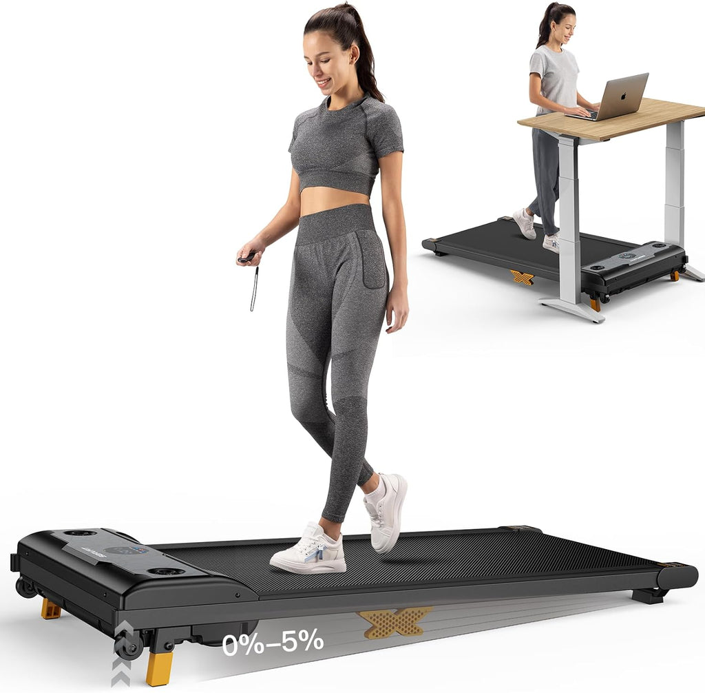 Walking Pad, Under Desk Treadmill with Incline, 3 in 1 Portable Walking Treadmill with Remote Control, LED Display, Hidden Safety Switch, Mini Walking Jogging Machine for Home Office