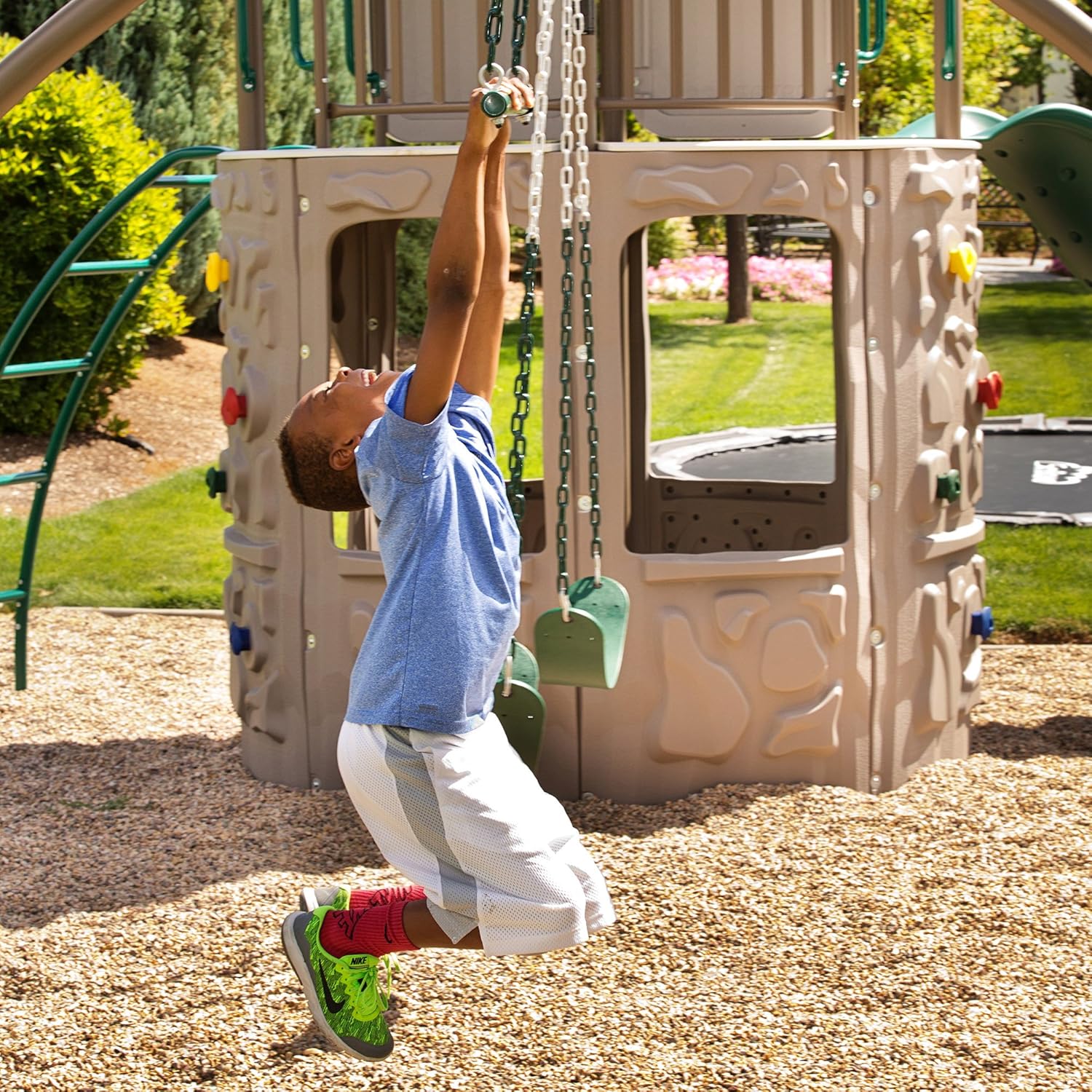 Lifetime Adventure Tower Swing Set, Earthtone L724449