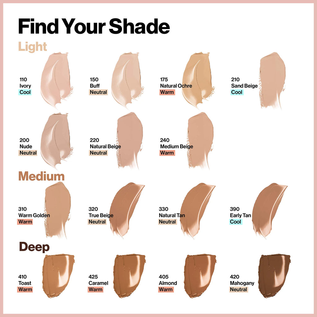 Revlon ColorStay Full Cover Matte Foundation 330 Natural Tan, 1 Fl Oz (Pack of 10) Y5635