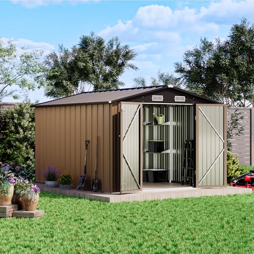Patiowell 3 x 3 FT Outdoor Storage Shed with Sloping Roof, Grey F27529