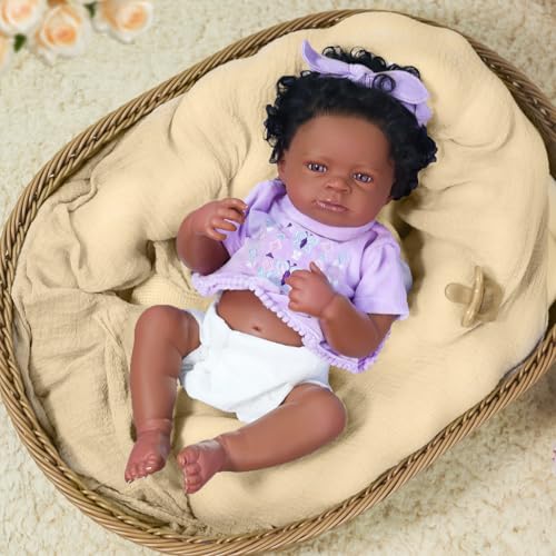WOOROY Realistic Reborn Baby Doll Black Boy, 20 Inch African American Newborn T283379