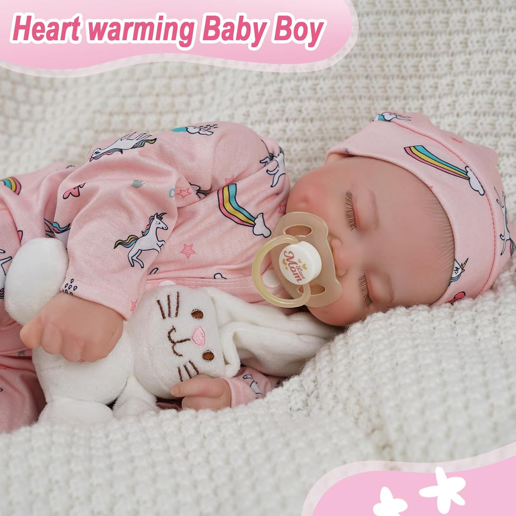 BABESIDE Lifelike Reborn Baby Doll Fay - 17 Inch Soft Realistic Newborn Doll with Gift Box S9231
