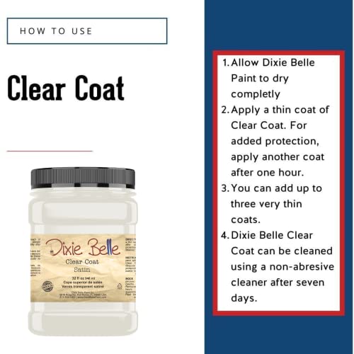 Dixie Belle Paint Company Clear Coat Polyacrylic Topcoat, Gloss, 16 Fl Oz J4003