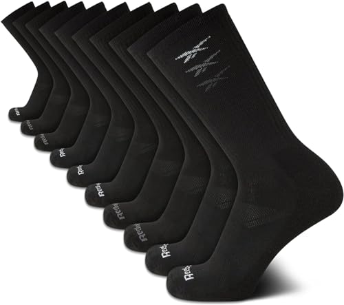 Reebok Men's Socks - Athletic Cushion Crew Socks(10 Pack)