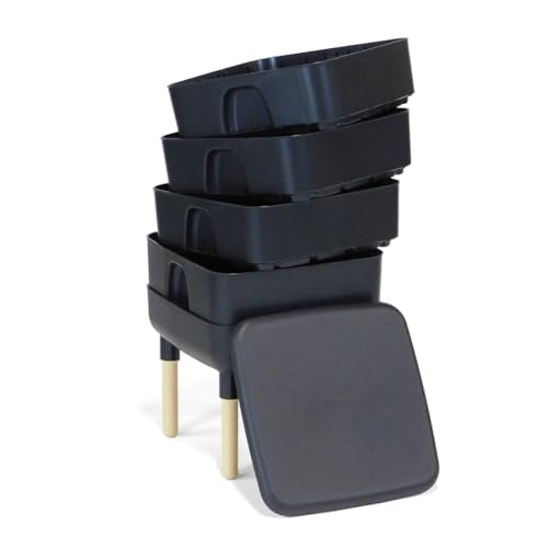 FCMP Outdoor Essential Living Composter 4-Tray Worm Bin Grey P8520