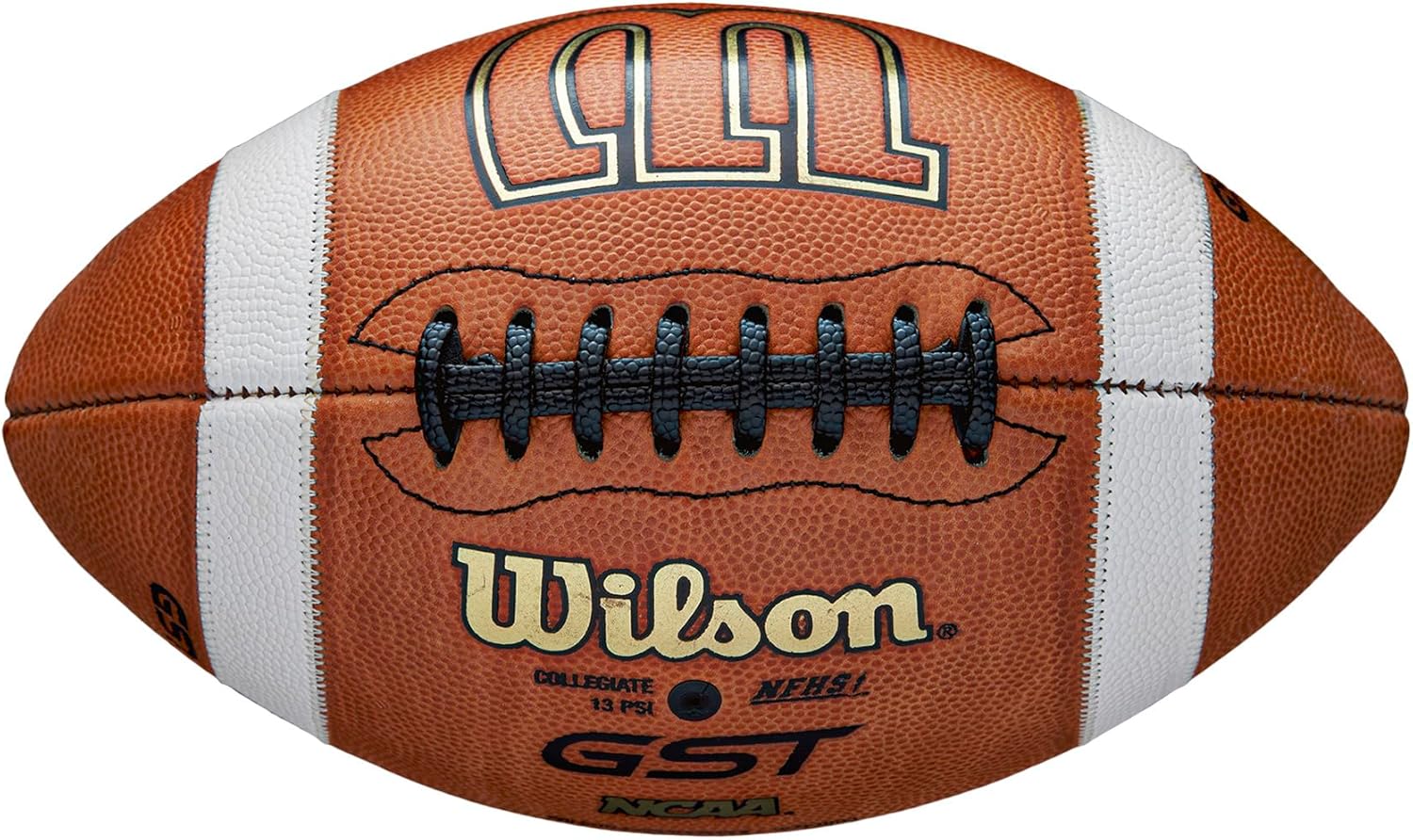 WILSON GST1003 Leather Game Football - Official Size, Tan U504242